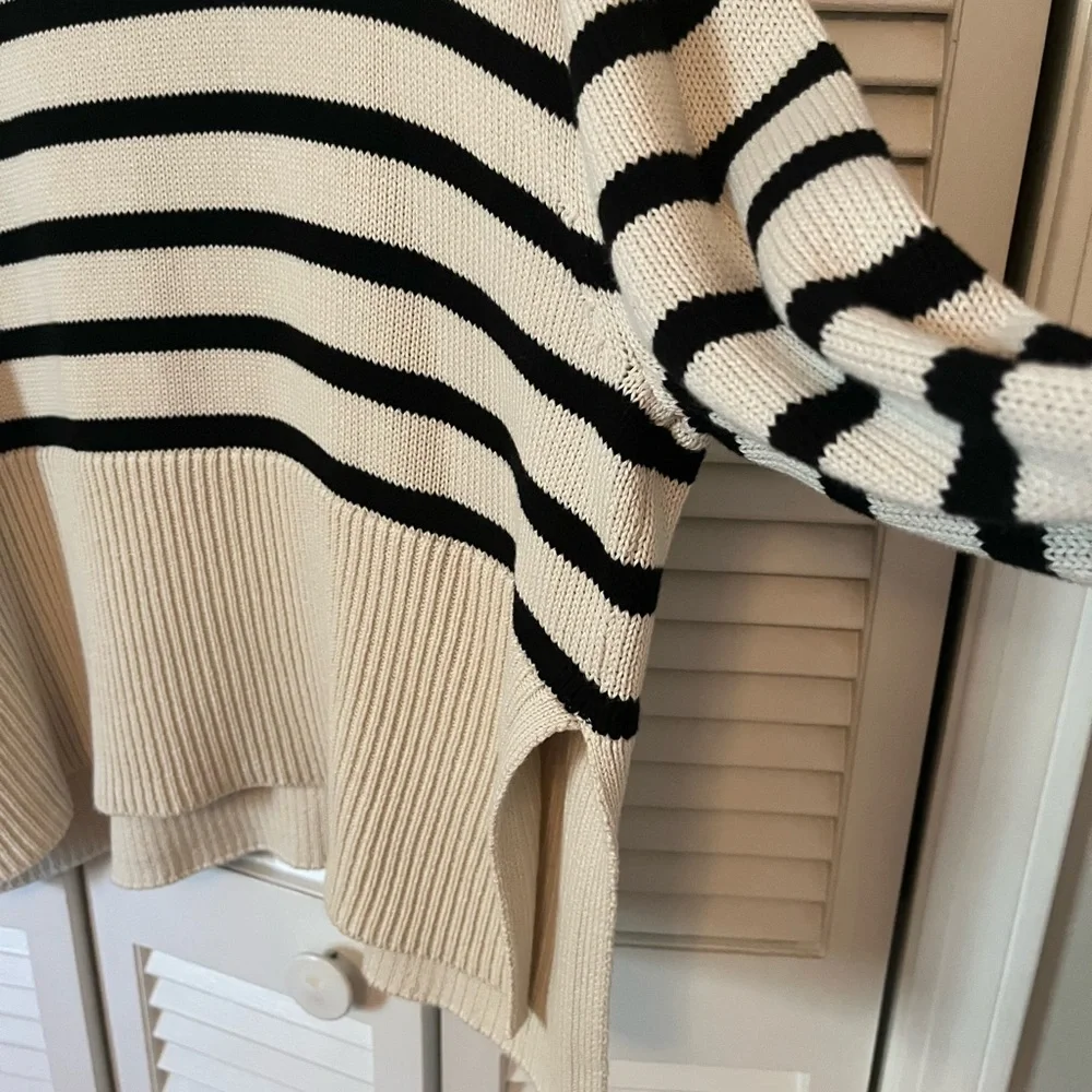 Gap oversized split hem striped sweater - Picture 3 of 5
